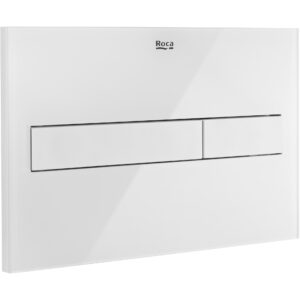 Roca PL7 Dual Flush Plate White with Glass