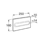 Roca PL1 Flush Plate Operating Panel Matt Chrome