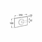 Roca PL4 Dual Flush Operating Plate Chrome