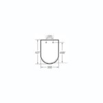 Roca The Gap Square Compact Soft Close Toilet Seat White