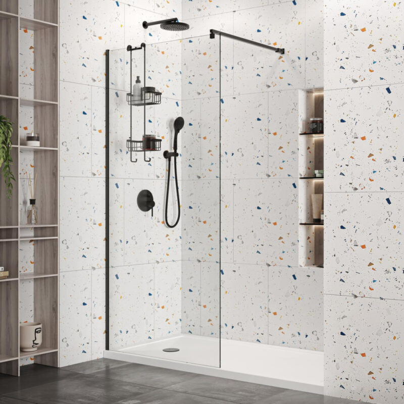 Roman Haven Select 10mm Black 1000mm Wetroom Panel Roman Haven Select 10mm Black 1000mm Wetroom Panel