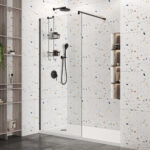 Roman Haven Select 10mm Black 1100mm Wetroom Panel