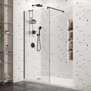 Roman Haven Select 10mm Black 1200mm Wetroom Panel