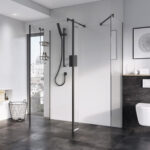 Roman Haven Select 10mm Black 800mm Wetroom Panel