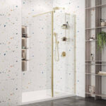 Roman Haven Select 10mm Brushed Brass 900mm Wetroom Panel