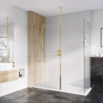 Roman Haven Select 10mm Brushed Brass 900mm Wetroom Panel