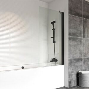 Roman Haven6 Fixed Bath Screen Black