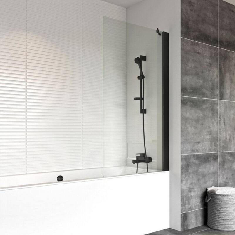 Roman Haven6 Fixed Bath Screen Black Roman Haven6 Fixed Bath Screen Black