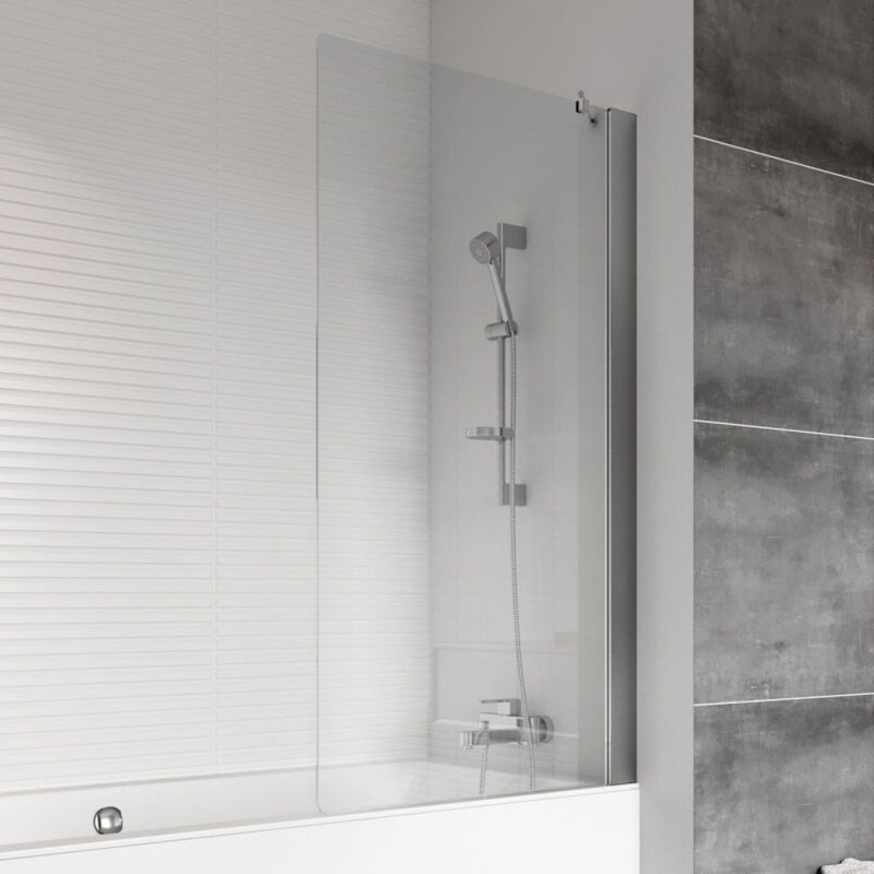 Roman Haven6 1467 x 800mm Chrome Fixed Bath Screen Roman Haven6 1467 x 800mm Chrome Fixed Bath Screen