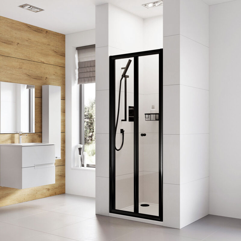 Roman Haven6 800mm Bi-Fold Shower Door Black