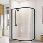 Roman Haven6 Single Door 1000 x 800mm Offset Quadrant Shower Enclosure Black