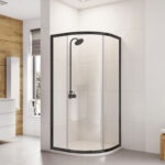 Roman Haven6 Single Door 900mm Quadrant Shower Enclosure Black