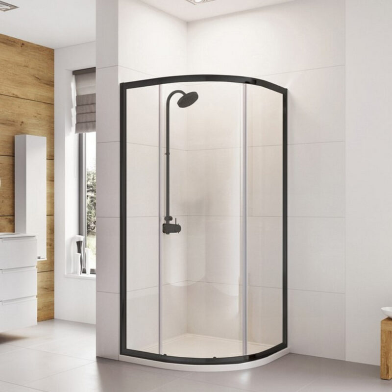 Roman Haven6 Single Door 900mm Quadrant Shower Enclosure Black Roman Haven6 Single Door 900mm Quadrant Shower Enclosure Black