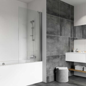 Roman Haven8 1467 x 800mm Fixed Bath Screen Silver