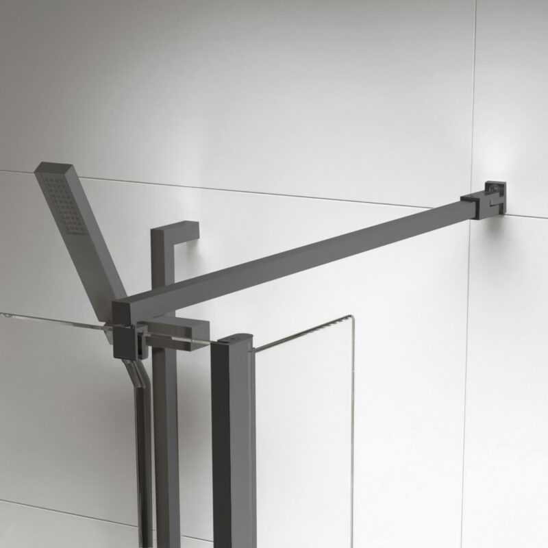 Roman Haven Select 8mm Gunmetal Grey 800mm Wetroom Panel