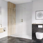 Roman Haven Select 8mm Brushed Nickel 800mm Wetroom Panel