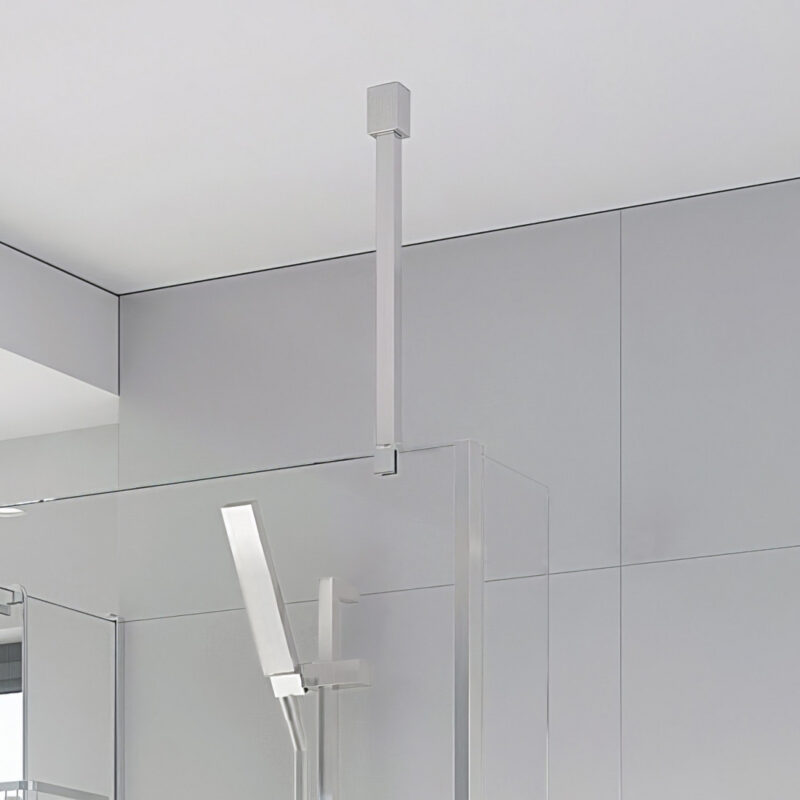 Roman Haven Select 8mm Brushed Nickel 800mm Wetroom Panel