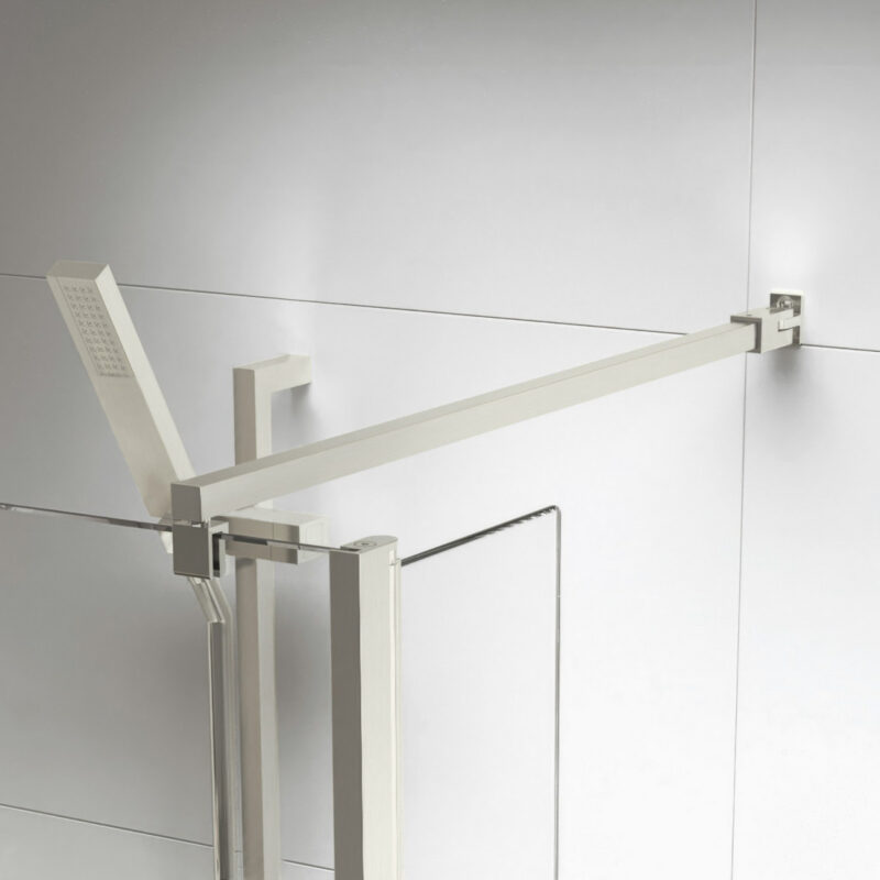 Roman Haven Select 8mm Brushed Nickel 900mm Wetroom Panel