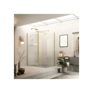 Roman Haven 343mm Fluted Pivot Deflector 8mm Brushed Brass