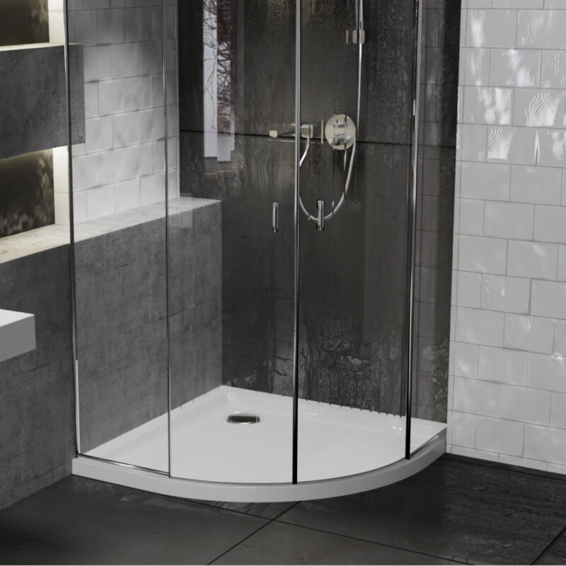 Roman Anti Slip 900 x 900mm Quadrant Shower Tray & Waste