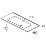 Royo Onix/Vitale 610mm Square Basin