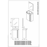 Royo Elegance Floorstanding Cloakroom Unit Pack Sandy Grey