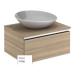 Royo Vida 600mm Gloss White 1 Drawer Wall Unit