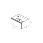 Royo Vida 600mm Gloss White 1 Drawer Wall Unit