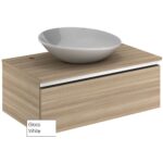 Royo Vida 800mm Gloss White 1 Drawer Wall Unit
