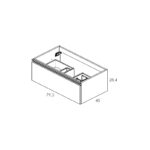 Royo Vida 800mm Gloss White 1 Drawer Wall Unit