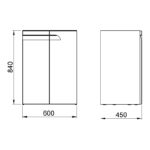 Royo Vitale Light Oak 600mm Floor Standing Basin Unit