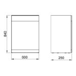 Royo Vitale WC Unit Only Light Oak