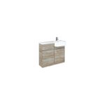 Royo Linea WC Unit & 2 Door Base Unit White Right Hand