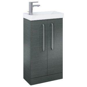 Royo Aquatrend Floorstanding Vanity Unit & Basin 450mm 2 Door Grey