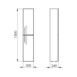 Royo Vitale Tall Wall Unit Gloss White