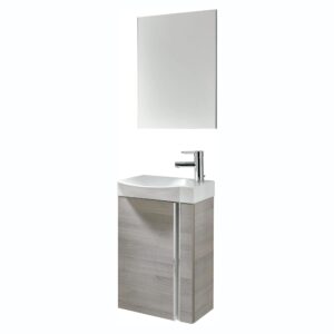 Royo Elegance Wall Hung Cloakroom Unit Pack Sandy Grey