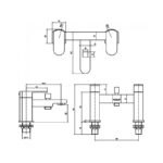 Sagittarius Ancona Bath Shower Mixer & Kit Chrome