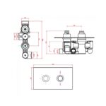 Sagittarius Ancona Concealed Thermostatic Shower Valve Chrome