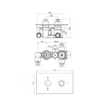 Sagittarius Ancona Concealed 2 Way Thermostatic Shower Valve Chrome