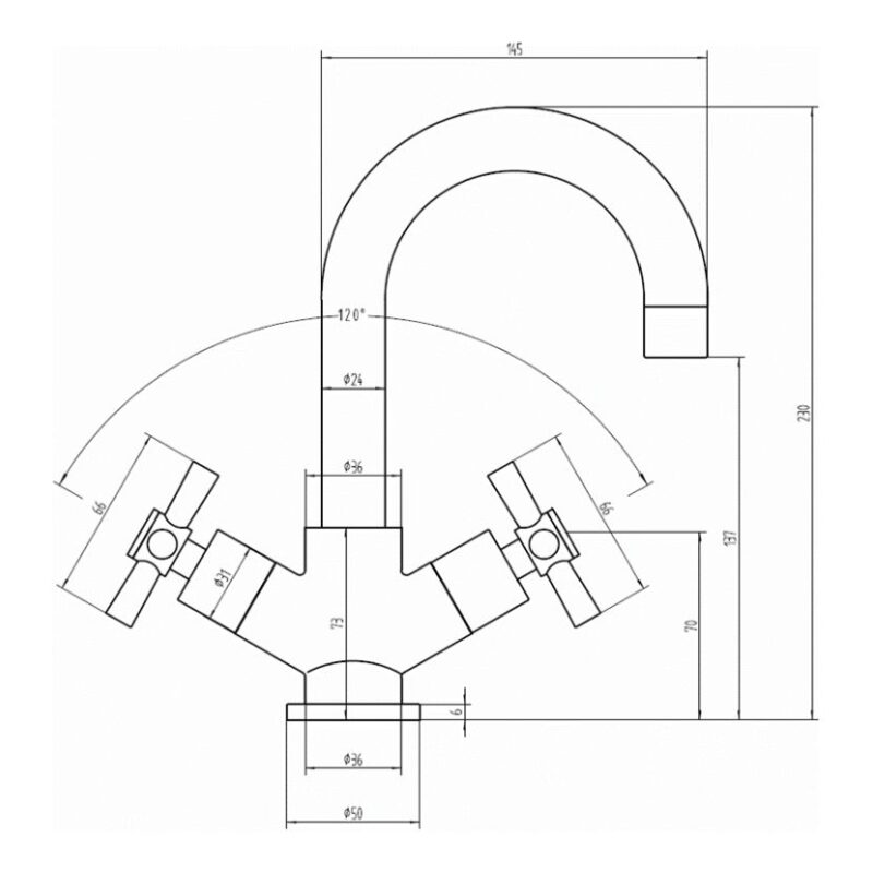 Sagittarius Avant Monobloc Basin Mixer Tap