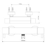 Sagittarius Bari Exposed Thermostaic Exposed Shower Valve Chrome