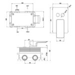 Sagittarius Blade Concealed Push Button Thermostatic Shower Valve Chrome