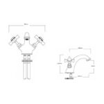 Sagittarius Churchman Monobloc Basin Mixer Tap