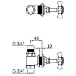 Sagittarius Churchman 1/2" Wall Mounted Side Valves Chrome