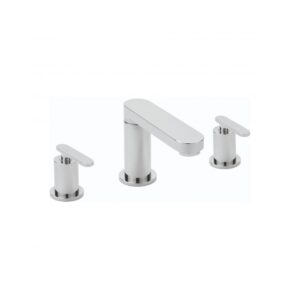 Sagittarius Eclipse Flat Spout 3 Hole Basin Mixer Tap Chrome