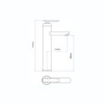 Sagittarius Eclipse Tall Basin Mixer Tap with Sprung Waste Chrome