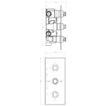 Sagittarius Eclipse Thermostatic Concealed Shower/3 Way Diverter