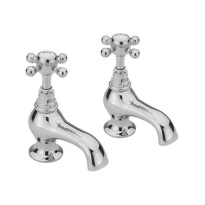 Sagittarius Edwardian Basin Taps Chrome