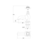 Sagittarius Edwardian Basin Taps Chrome