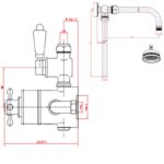 Sagittarius Edwardian Thermostatic Exposed Shower with Riser Kit Chrome